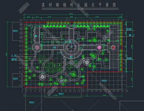 CAD园林布置图模型下载图片下载_红动中国
