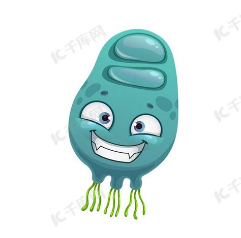 卡通病毒细胞载体图标，可爱的细菌或细菌特征与有趣的笑脸。背景图片免费下载_海报banner/高清大图_千库网(图片编号6349877)
