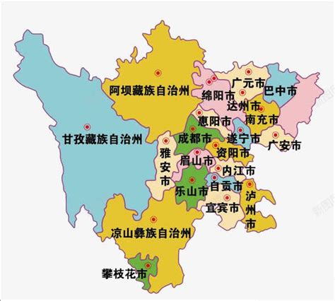 四川省地图高清版详细放大图片 攀枝花市最短
