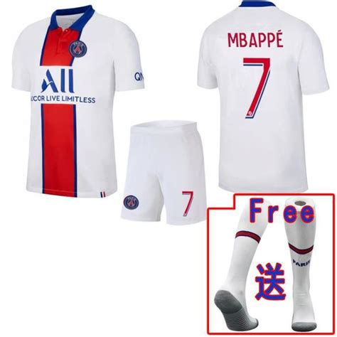 Chemise rose20 Paris 2021 New Home and Away n° 10 Neymar 7 Mbappe Adult ...