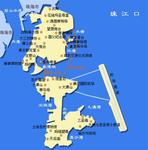 澳门城区地图_素材中国sccnn.com