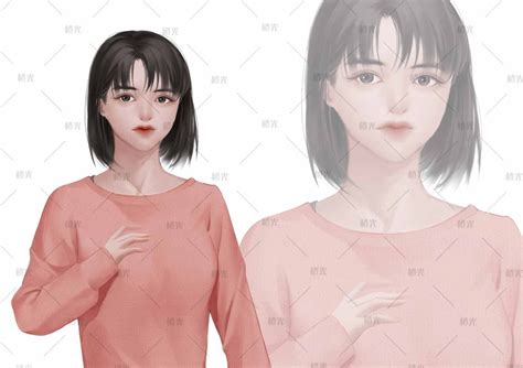 便装素材甜美女生头像
