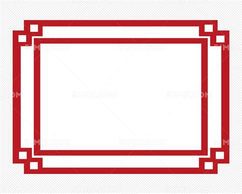 中国风花纹红色边框元素图片素材免费下载 - 觅知网