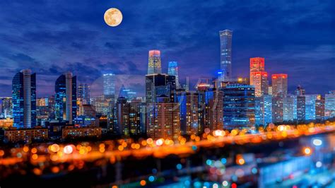 夜景的北京国贸高清图片下载-正版图片501430864-摄图网