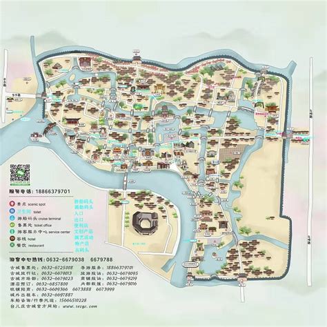 台儿庄手绘地图景区度假旅游景点设计小程序h5导览定制|插画|商业插画|手绘地图 - 原创作品 - 站酷 (ZCOOL)