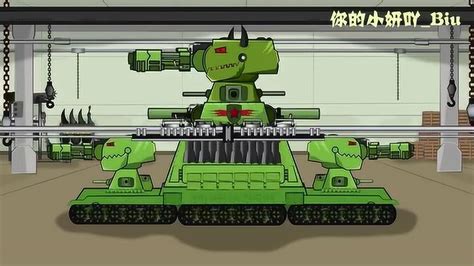 坦克大战游戏 ：钢铁铁武士kv88修理，越来越强了_腾讯视频
