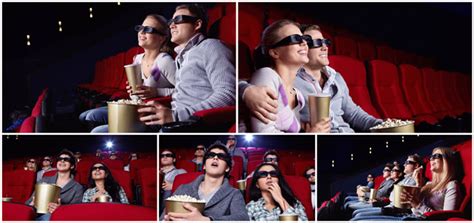 年轻情侣在影院看3D电影高清图片下载-正版图片501411561-摄图网
