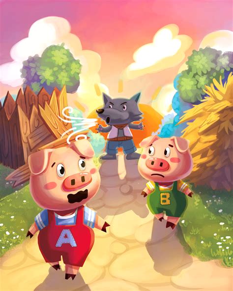 三只小猪的故事模板下载_故事_图客巴巴