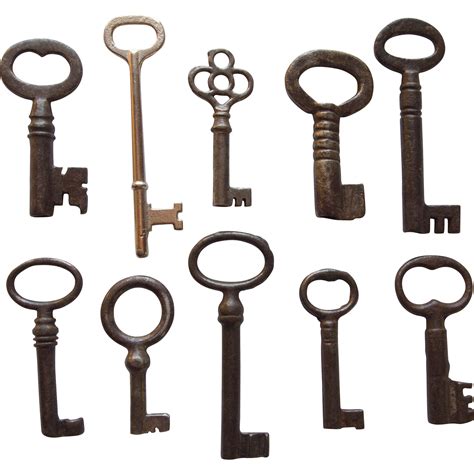 Vintage 10 Skeleton Keys from activretrocollectibles on Ruby Lane