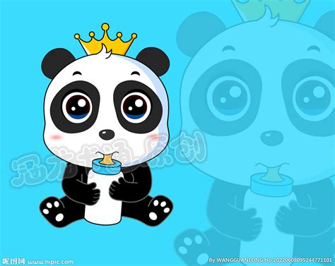 卡通熊猫宝宝皇冠版设计图__动漫人物_动漫动画_设计图库_昵图网nipic.com