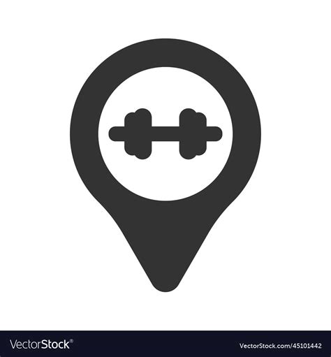 Gym location icon Royalty Free Vector Image - VectorStock