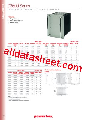 C3686 Datasheet(PDF) - Powerbox