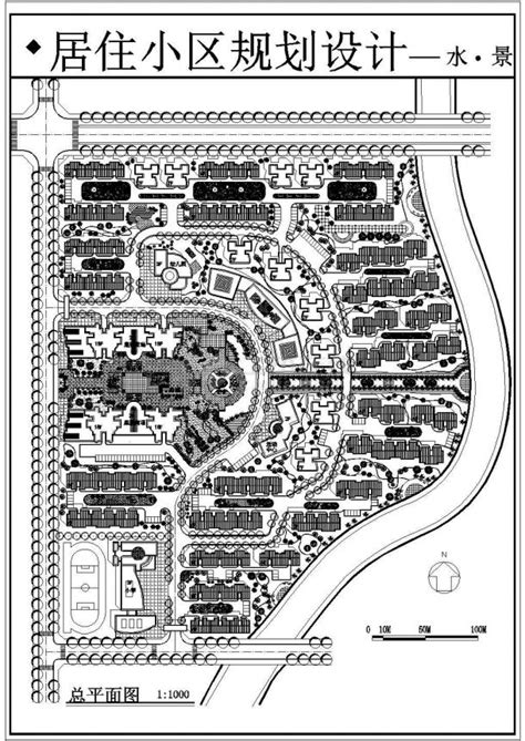 呼和浩特市丽景佳苑小区总平面规划设计CAD图纸（占地14万平米）_住宅小区_土木在线