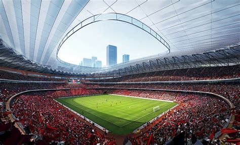 现代化专业球场！西安国际足球中心设计效果图出炉_虎扑中国足球新闻