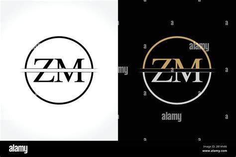 Initial ZM Logo Design Vector Template. Creative Letter ZM Business ...