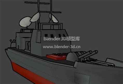 blender lowpoly神盾巡洋舰3d模型素材资源免费下载-Blender3D模型库