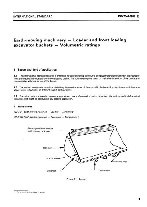 ISO 7546:1983 - Earth-moving machinery -- Loader and front loading ...