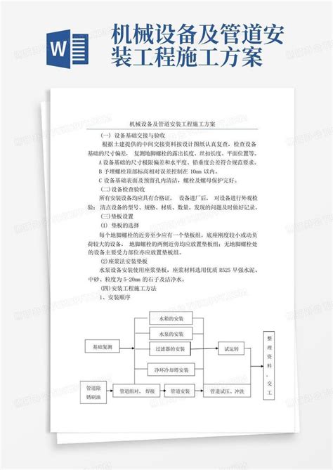 压力管道安装施工方案下载_9.0页_施工方案_果子办公