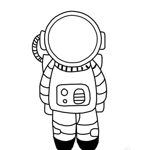 漂亮的宇航员简笔画素材图片 带你遨游太空_素材图片