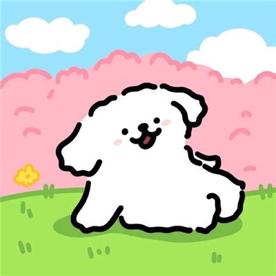 甜美女生和小狗头像可爱