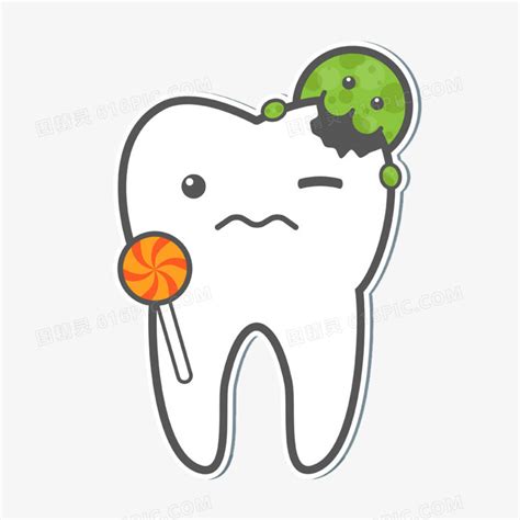 牙齿上的虫子图片