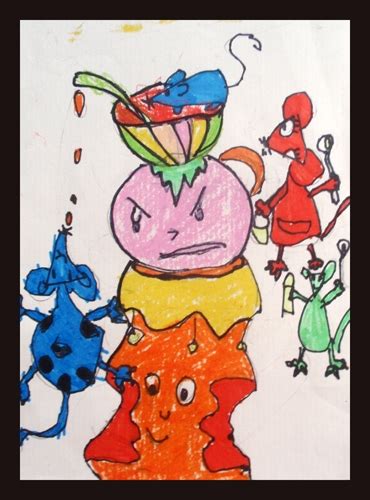 《小老鼠偷油吃》/少儿绘画作品/儿童画/网络美术馆_中国少儿美术教育网