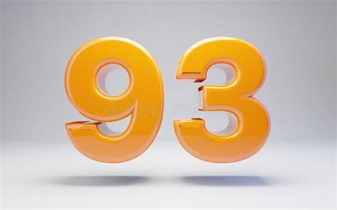 93 Number Rainbow Style Numeral Digit. Colorful Number Vector ...