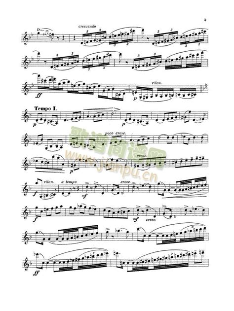 柴科夫斯基《沉思》简谱小提琴版,五线谱,入门独奏曲谱曲子 - 小提琴谱 - 中国曲谱网