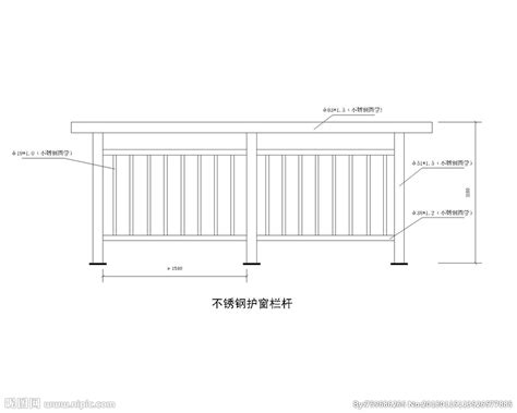 铁艺栏杆围墙示意图（含基础砼柱）设计图__建筑设计_环境设计_设计图库_昵图网nipic.com