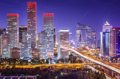 北京中央商务区的天际线高清图片下载-正版图片503619757-摄图网
