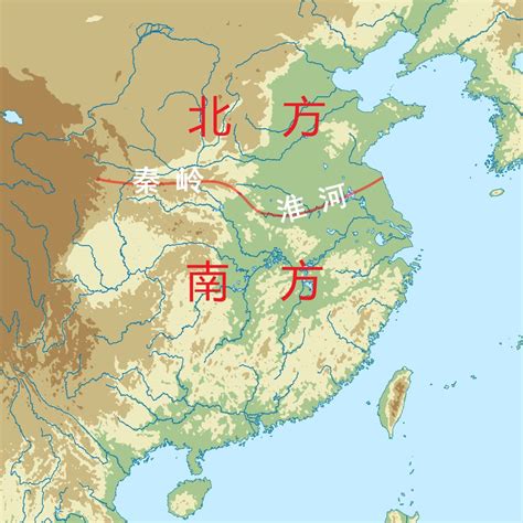 秦岭淮河地图-