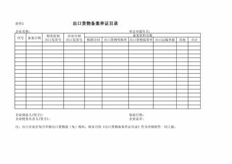 出口退单证备资料