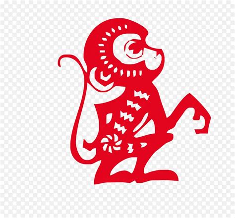 剪纸猴子猴年快乐PNG图片素材下载_图片编号yonlxxln-免抠素材网