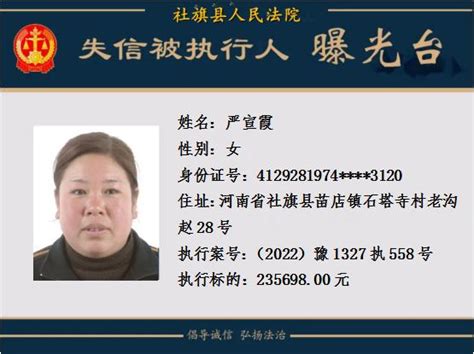 南阳镇平县人民法院公布失信被执行人名单2018年(第十期)!