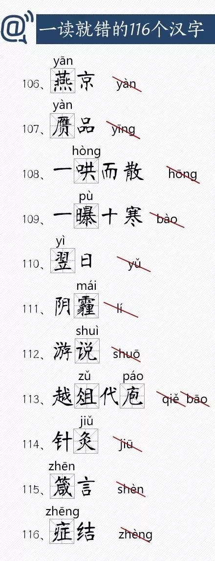 常用又易读错的116个汉字，你能读对吗？_澎湃号·政务_澎湃新闻-The Paper