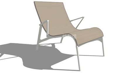 现代异形家具沙发公共座椅躺椅室外户外休闲躺椅 sketchup草图 ...