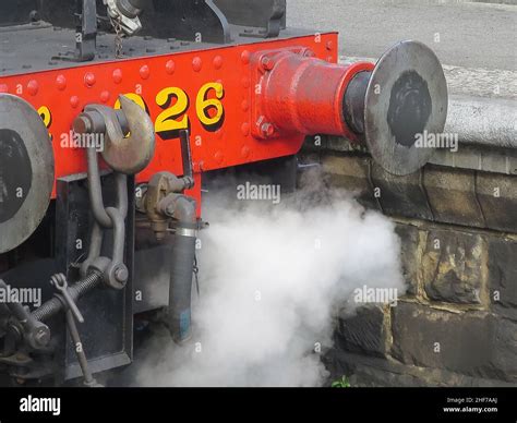 Close-up of bumpers on steam locomotive 30926 from the Schools Class ...