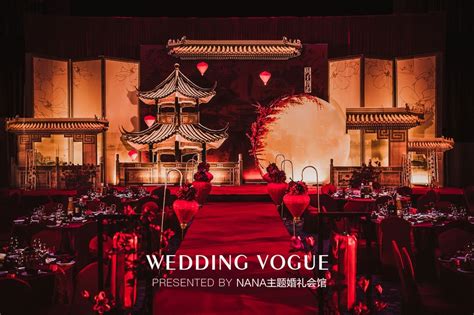 传统汉式婚礼红色主题室内新中式现场布置图片_效果图_策划价格-找我婚礼