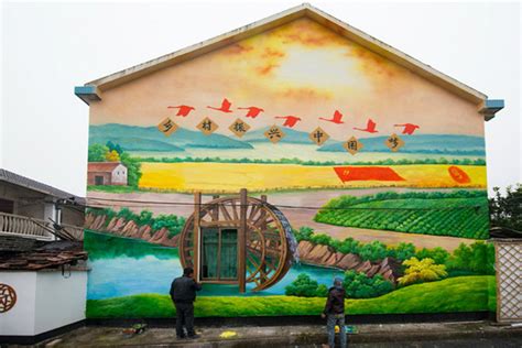 揭西墙绘美丽乡村壁画，助力新农村文化墙彩绘|纯艺术|绘画|艾美雅艺术墙绘 - 原创作品 - 站酷 (ZCOOL)