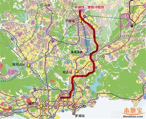 深圳地铁18号线最新线路图 向北可到东莞 - 深圳本地宝