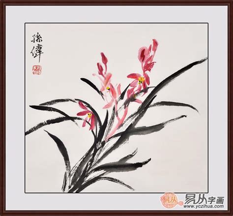 工笔画兰花欣赏与兰花的寓意和象征|兰花|喻为|神韵_新浪新闻