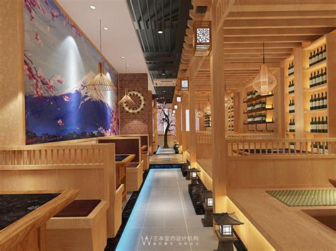 工装韩国料理餐厅设计效果图 – 设计本装修效果图