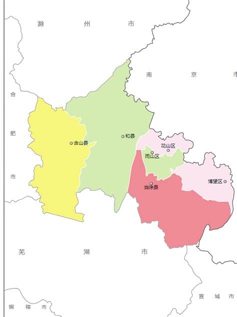 马鞍山市行政区划地图：马鞍山市下辖3个区、3个县分别是哪些？
