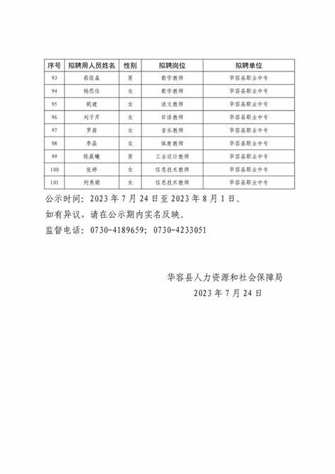 余杭教师招聘拟录取名单2024