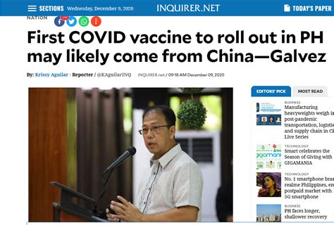 菲律宾应对疫情总协调人：中国新冠疫苗非常安全，可能会优先使用