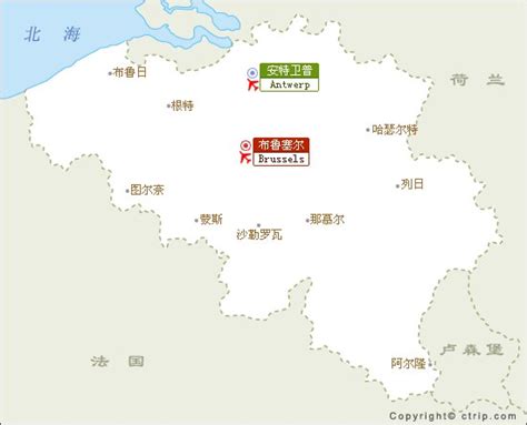 比利时地图图片
