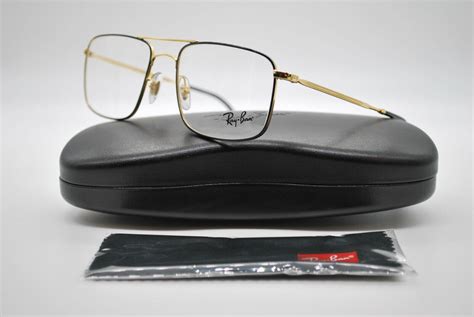 NEW RAY BAN RB 6434 2946 GOLD BLACK AUTHENTIC EYEGLASSES FRAMES RX 53 ...