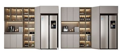 酒柜冰箱一体柜-室内设计-拓者设计吧