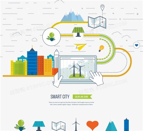 可持续发展目标-城市景观剪影形象标志