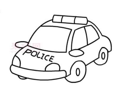 警车怎么画才好看 一步一步教你画警车简笔画 - 520常识网